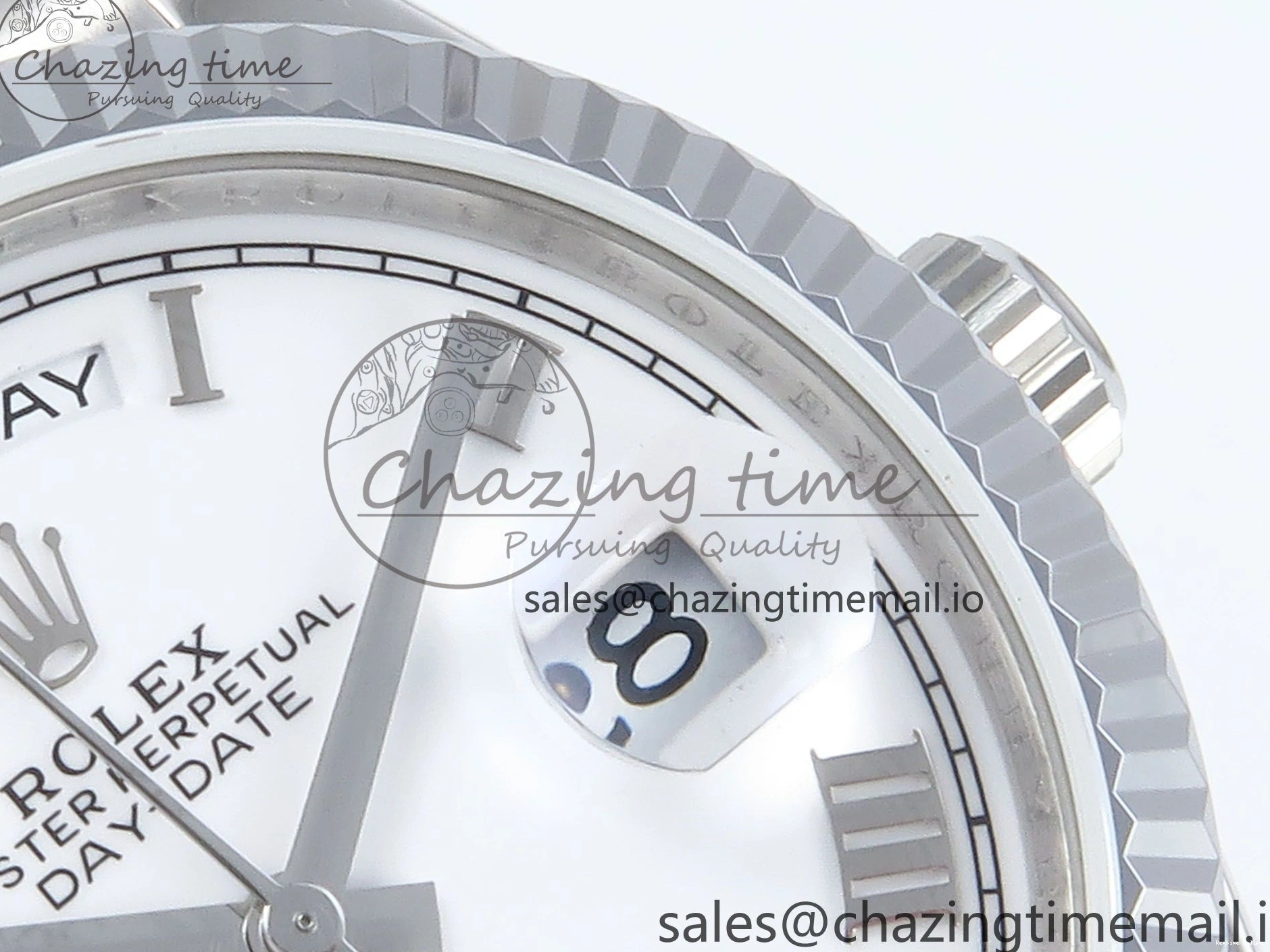 0517 Unique Day Date 36 SS 128236 KF 1:1 Best Edition White Roman Dial on President Bracelet A2836 (Gain Weight) 498